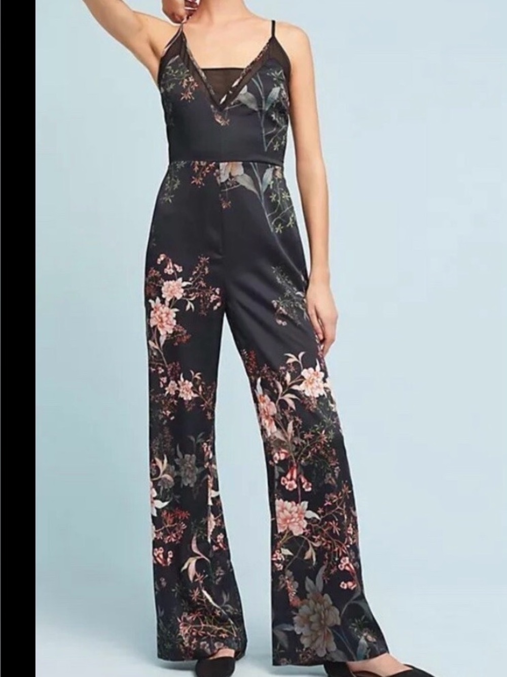 Anthropologie adelyn Rae floral jumpsuit